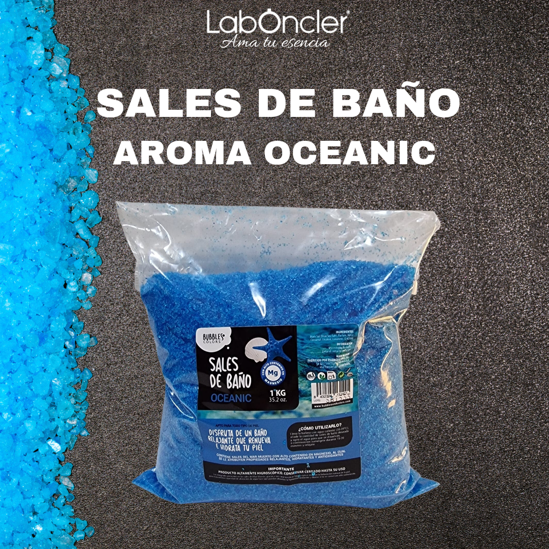 Sales de Baño ricas en Magnesio – Aroma OCEANIC (Marino)