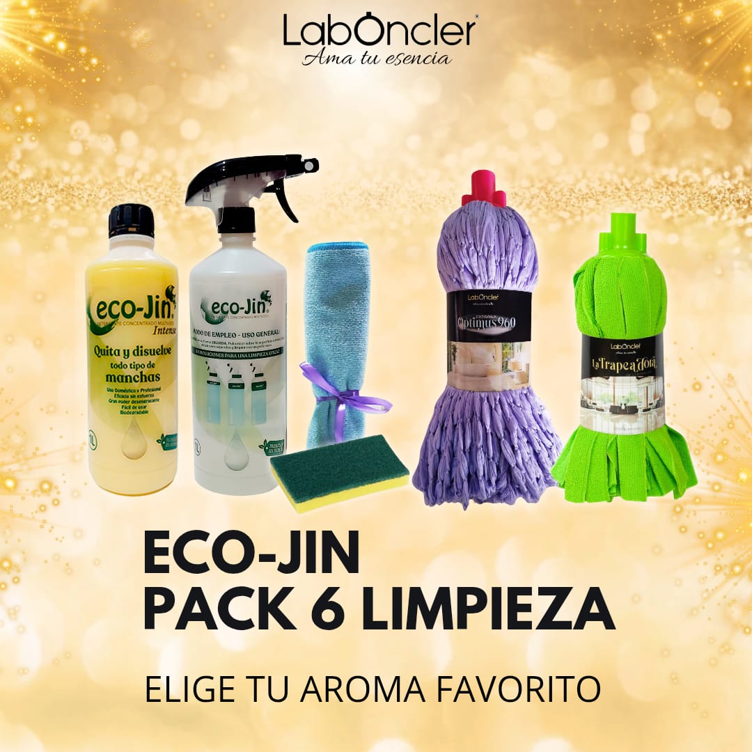 PACK 6 Cleaning ECO CUSHION + DIFFUSER + OPTIMUS MOPS AND MOP + MICROFIBER CLOTH + SPONGE STAND