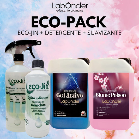 ECO-PACK DETERGENTE Gel Activo Laboncler+SUAVIZANTE Blume Poison Laboncler+ ECO-JIN 1L Aroma a elegir CON DIFUSOR