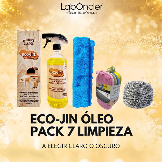 PACK 7 LIMPIEZA. ECO-JIN ÓLEO+BAYETA MICROFIBRA+VITRO TWIST+BIG INOX